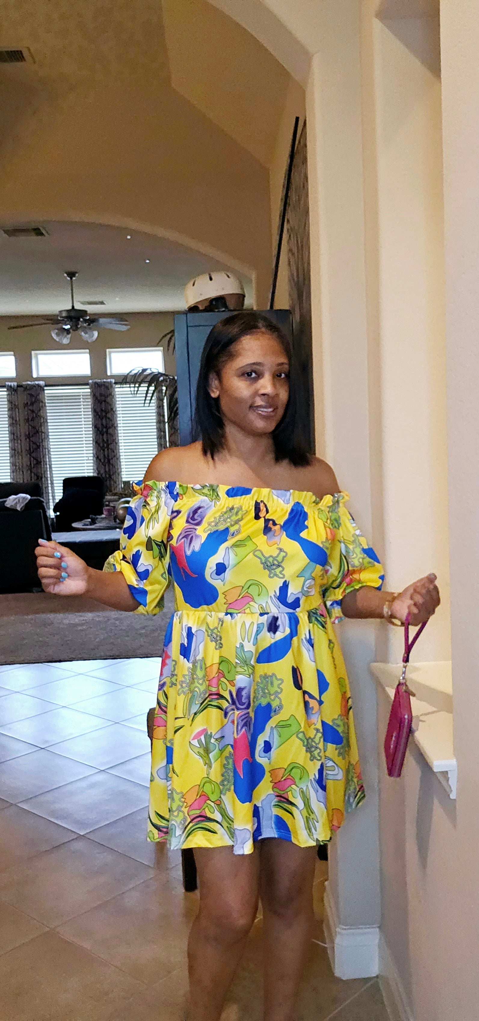 Spring flowers dress| yellow