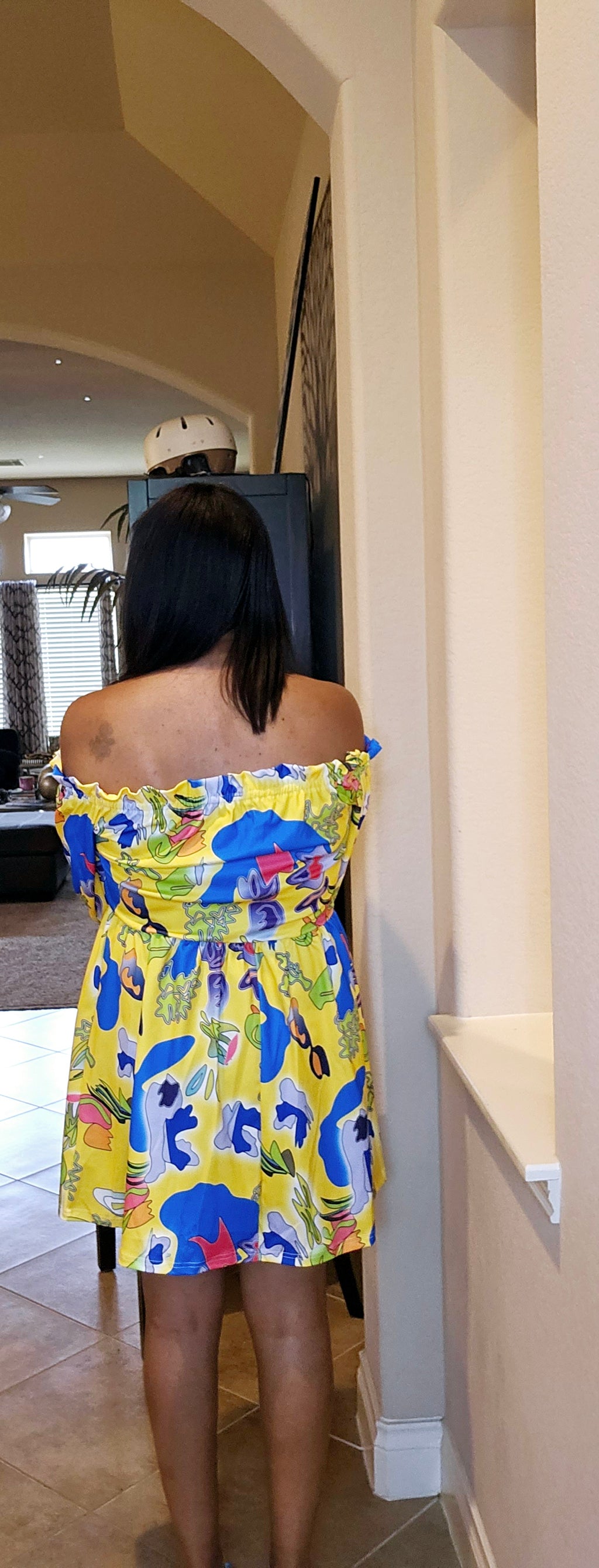 Spring flowers dress| yellow