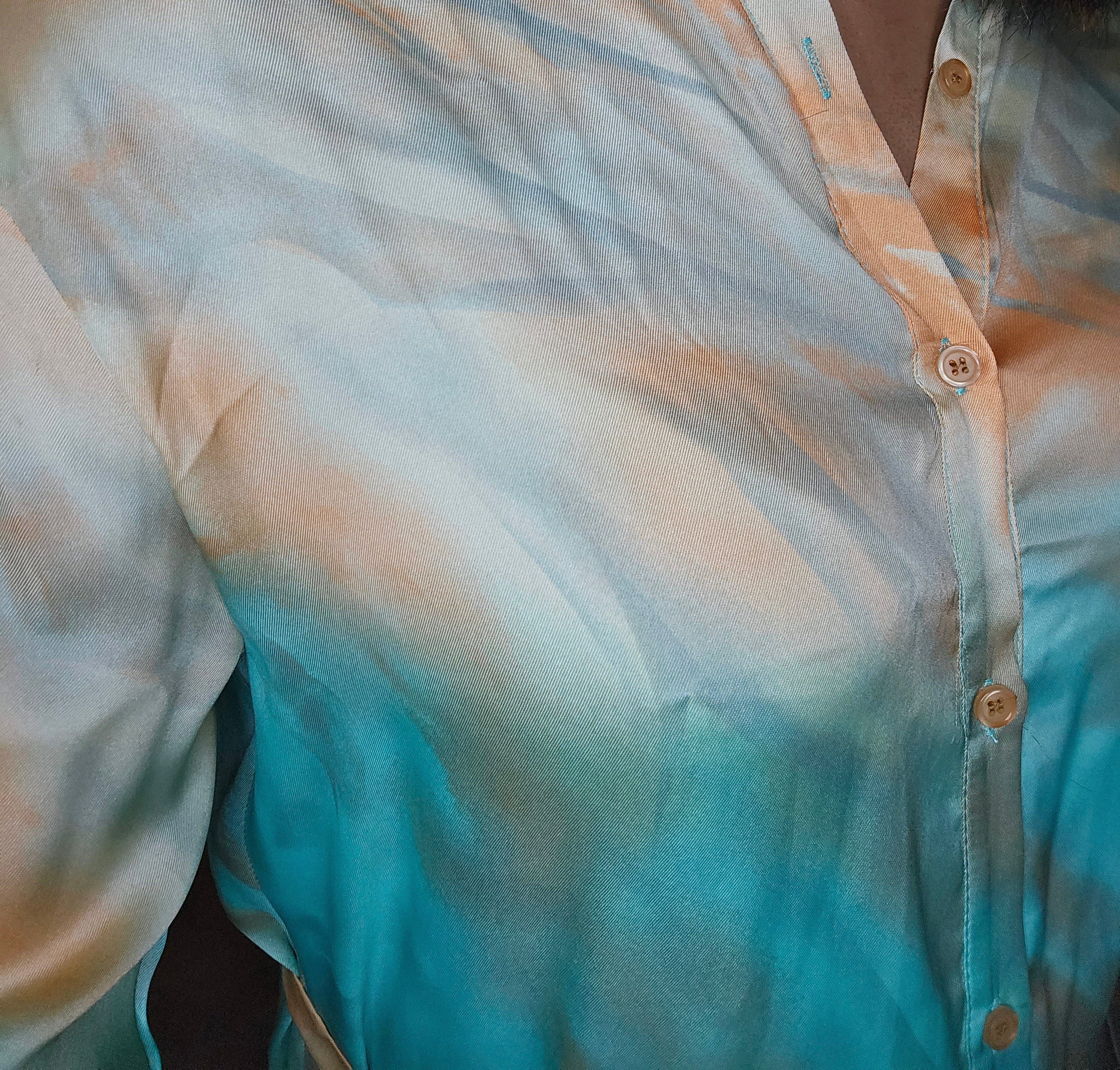 Lets rewind dress | seafoam green&orange