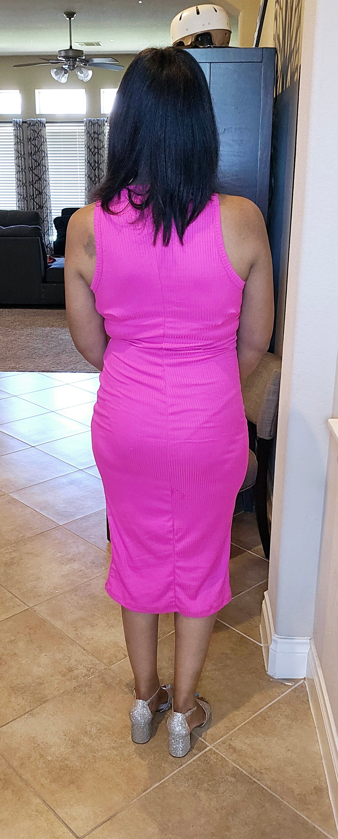 Lillie love dress| hot pink/blk