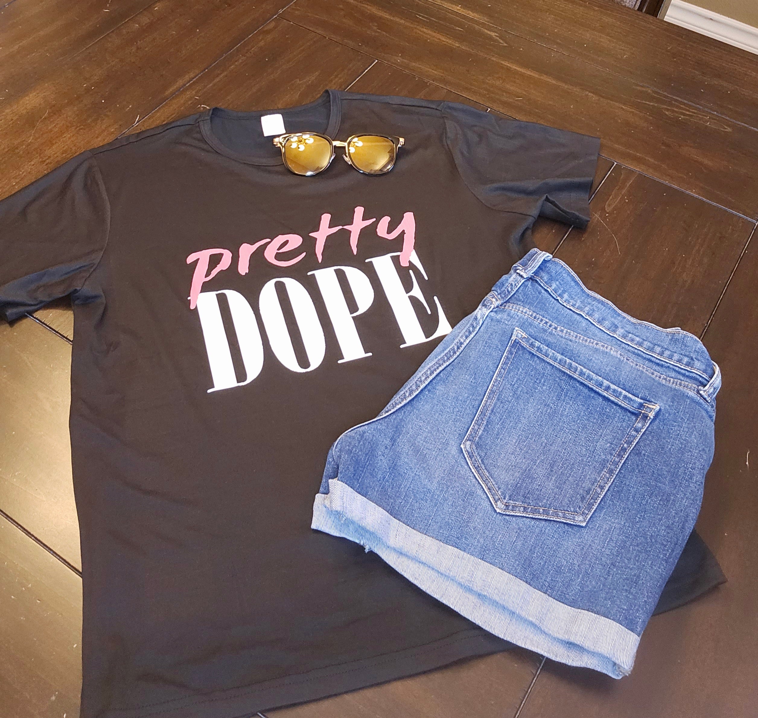 Pretty dope graphic tee | black